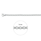 jasseron 5,5 mm met groot veerslot zilver wit