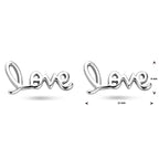 oorknoppen love 6 mm zilver gerhodineerd