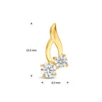 9k hanger zirkonia 12,5 mm 9K geel