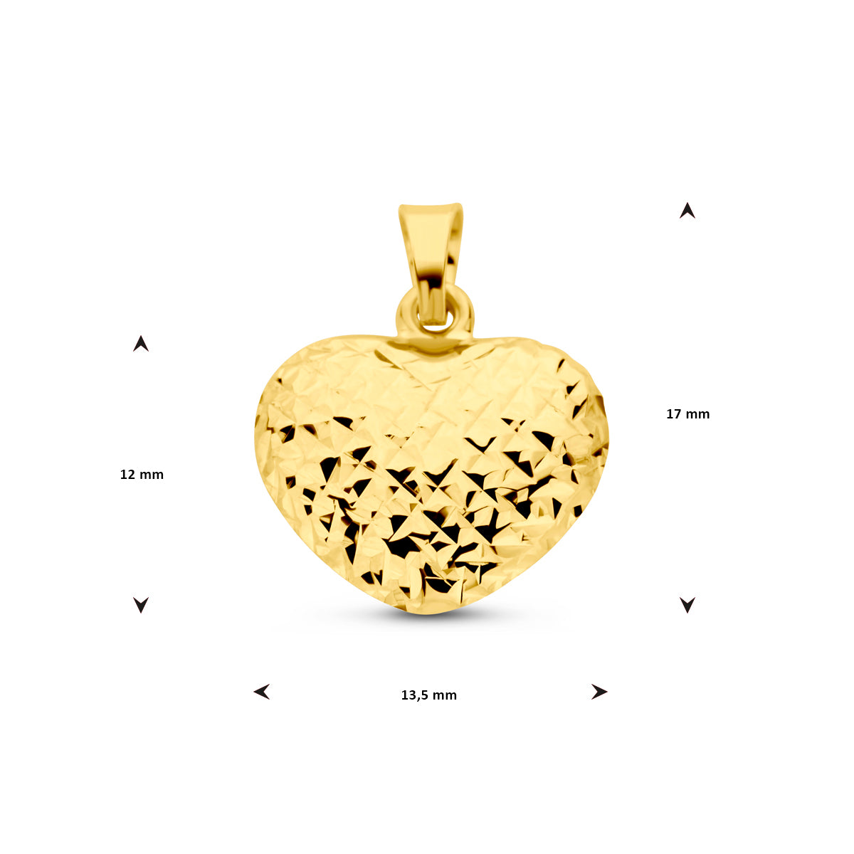 Anhänger Herz diamantiert 14K Gelbgold