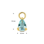 oorringhanger topaas 9,5 mm 14K geelgoud
