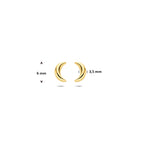 Ohrstecker Mond 6 mm 14K Gelbgold