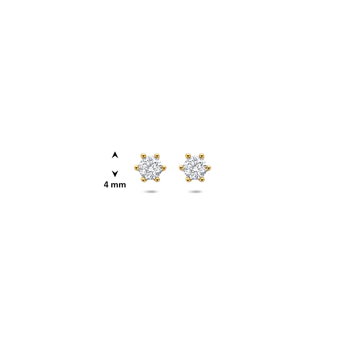 Ohrstecker Labor-Diamant 0,25ct (2x 0,125ct) F VS 4 mm 14K Gelbgold