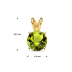 Anhänger Peridot 14K Gelbgold