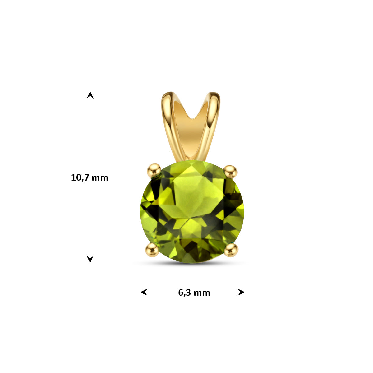 Anhänger Peridot 14K Gelbgold
