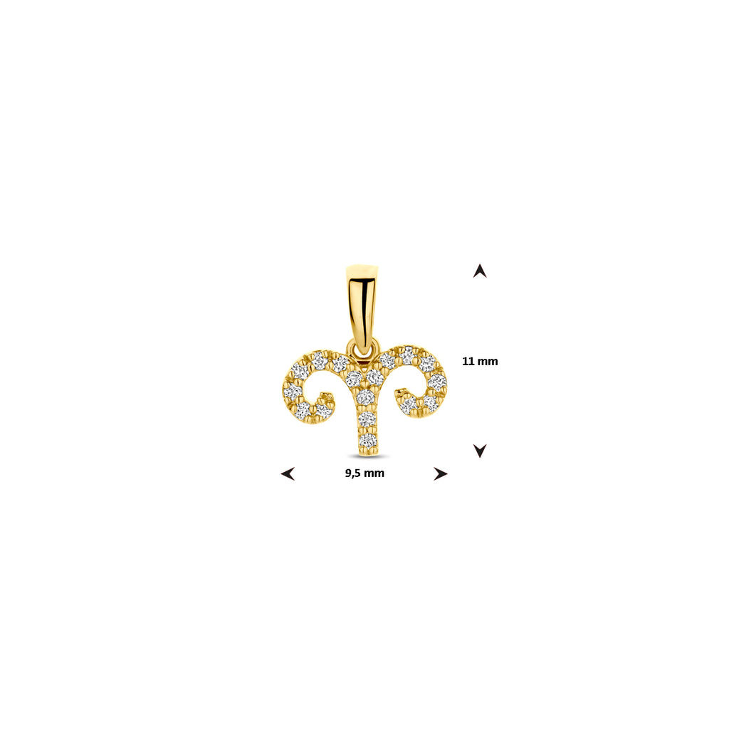 Anhänger Sternzeichen Diamant H SI 14K Gelbgold