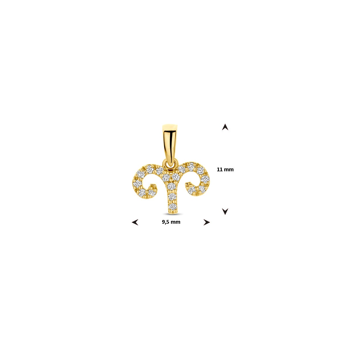 Anhänger Sternzeichen Diamant H SI 14K Gelbgold