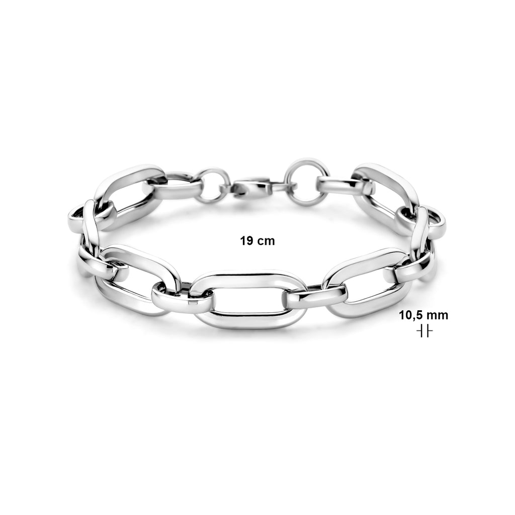 Armband 10,5 mm 19 cm Silber rhodiniert