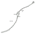 Armband Herzen 16 + 3 cm Silber rhodiniert