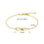 9k armband 16,5 - 17,5 - 18,5 cm 9K geel
