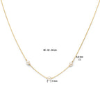 collier parel 40 ��� 42 ��� 44 cm 14K geelgoud