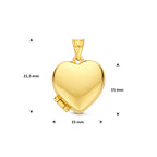 medaillon hartje 15 mm 14K geelgoud