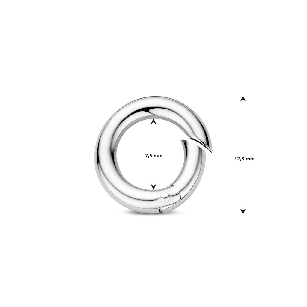 connector 12,2 mm zilver gerhodineerd