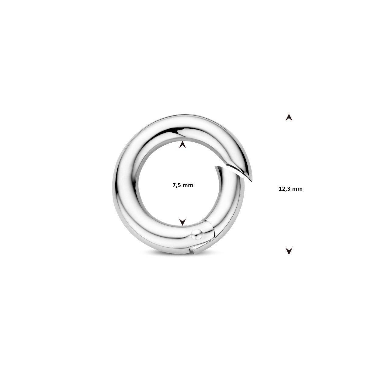 connector 12,2 mm zilver gerhodineerd