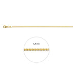 gourmette 1,4 mm doubl�� 10/000 (geel)