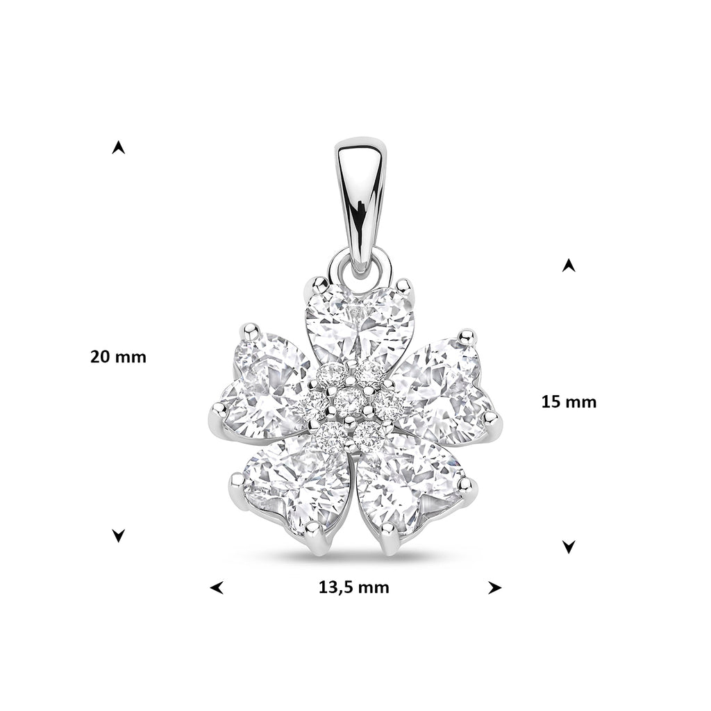 hanger zirkonia 20 mm zilver gerhodineerd