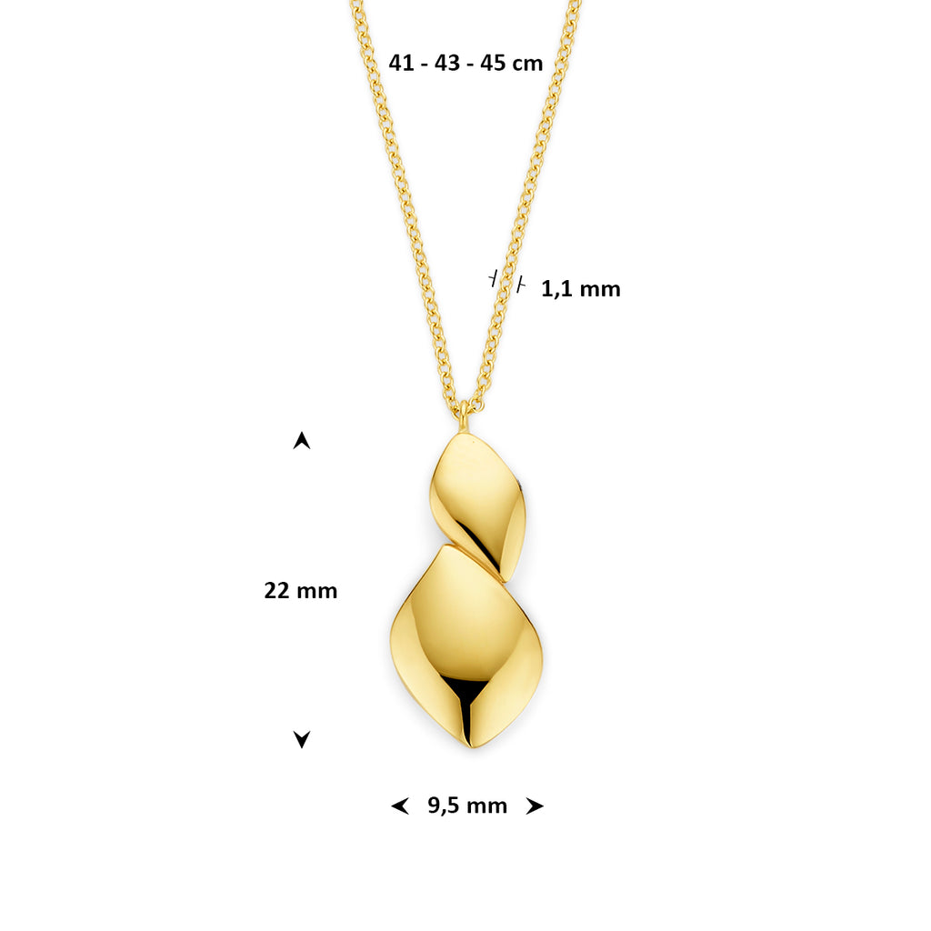 collier 41 - 43 - 45 cm 14K geelgoud
