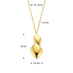 collier 41 - 43 - 45 cm 14K geelgoud