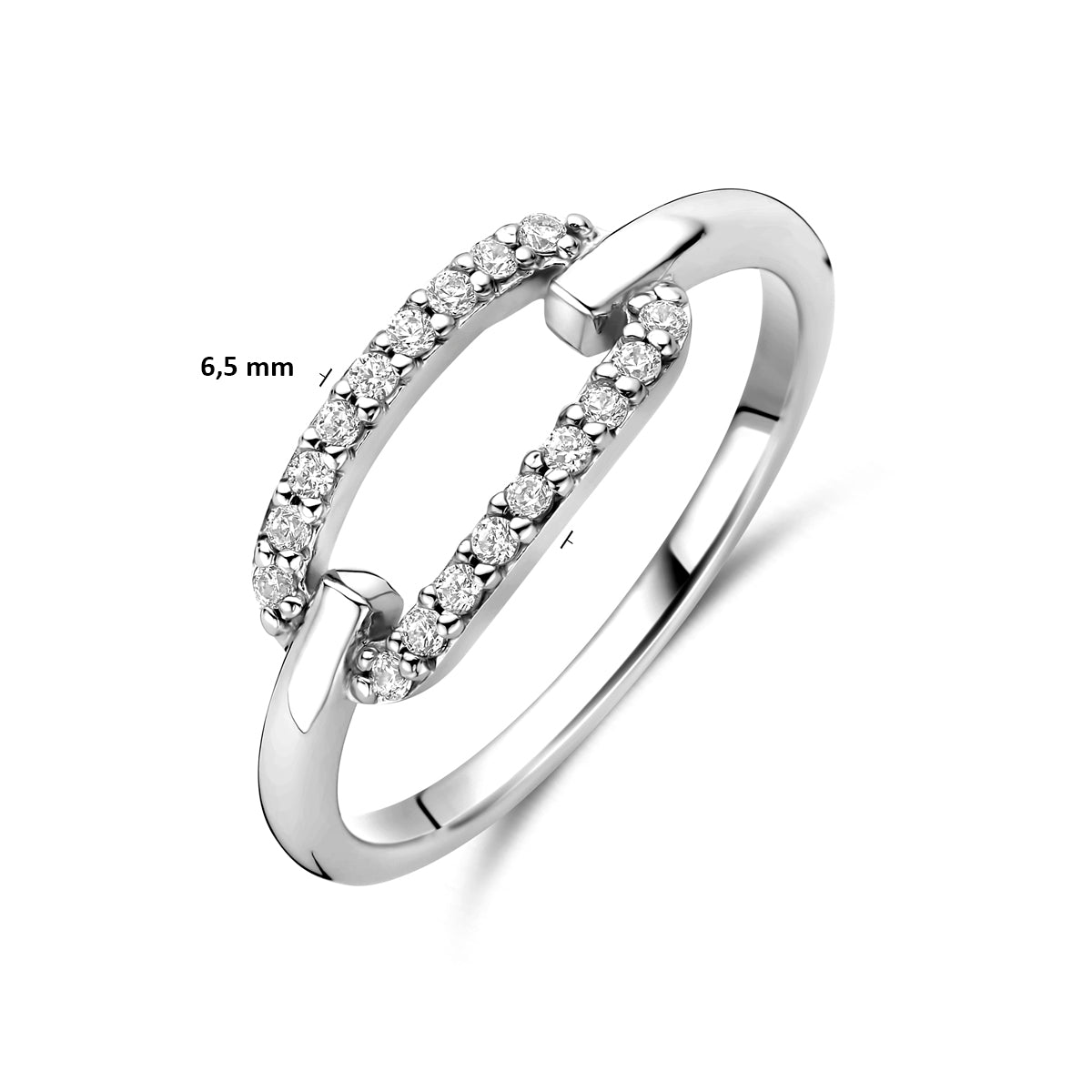 Ring Zirkonia Silber rhodiniert