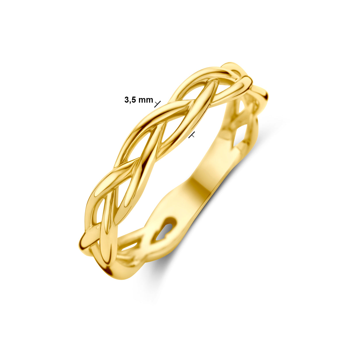 ring gevlochten 14K geelgoud - gevlochten