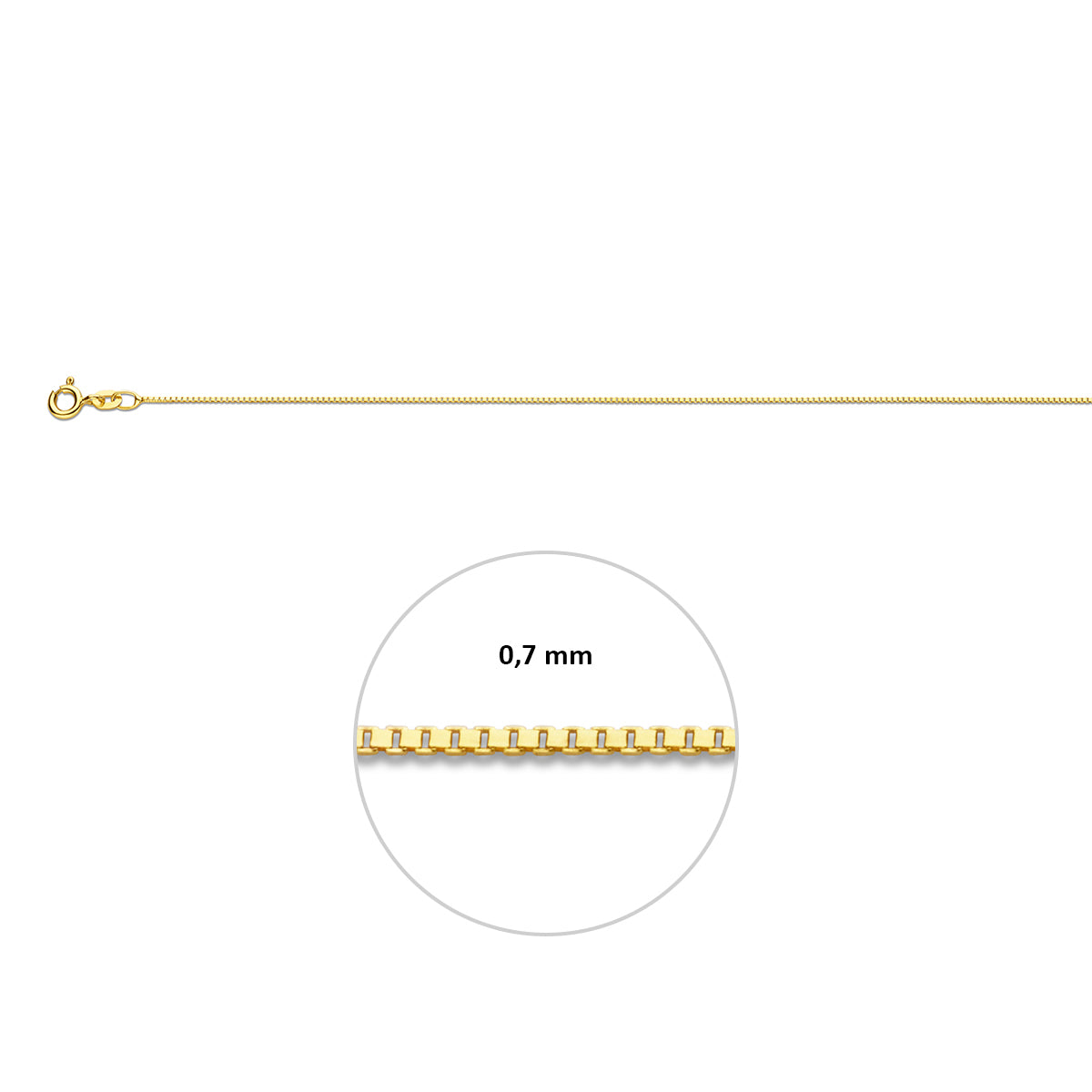Venezianer 0,7 mm 14K Gelbgold