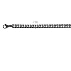 gourmette geslepen 7,0 mm ion plating edelstaal