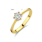 ring zirkonia 14K geelgoud