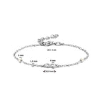Armband synth. Perle und Unendlichkeit 16 + 3 cm Silber rhodiniert