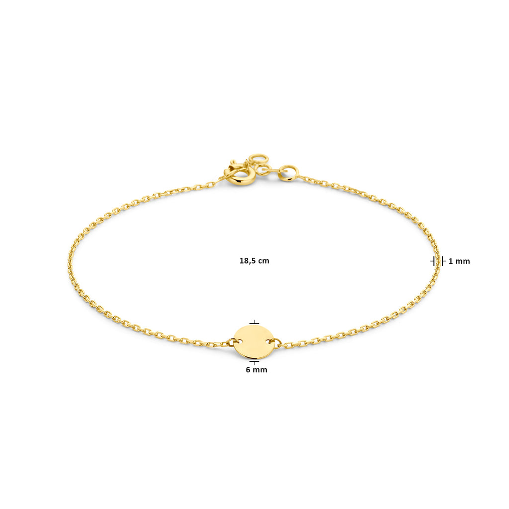 Armband Kreis 18,5 cm 14K Gelbgold