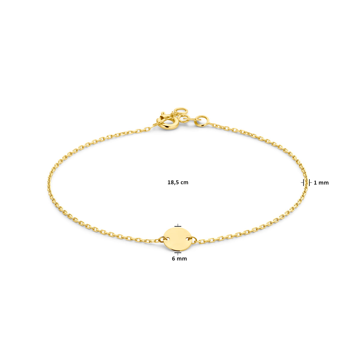 Armband Kreis 18,5 cm 14K Gelbgold