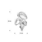 hanger zirkonia poli/mat 18 mm zilver gerhodineerd