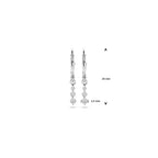 oorhangers zirkonia brisur haak 24 mm zilver gerhodineerd