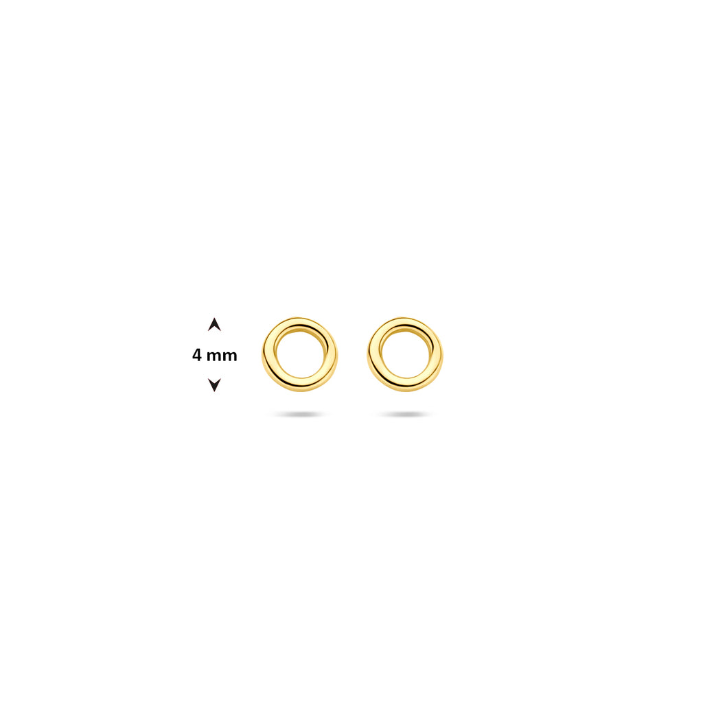oorknoppen rondje 4 mm 14K geelgoud