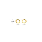 oorknoppen rondje 4 mm 14K geelgoud
