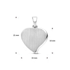 graveerhanger hartje 21 mm zilver gerhodineerd