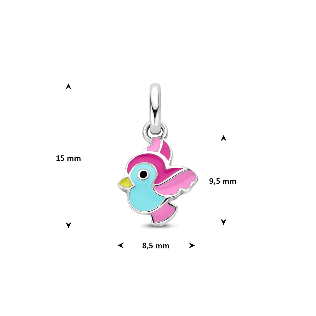 Anhänger Vogel 9,5 mm Sterlingsilber rhodiniert