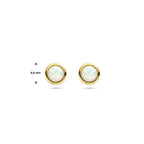oorknoppen opaal 14K geelgoud