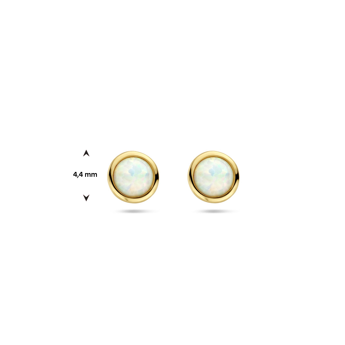 oorknoppen opaal 14K geelgoud