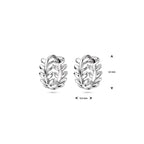 Klappcreolen Blätter 12 mm Silber rhodiniert