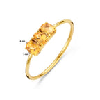 Ring Trilogie Citrin 14K Gelbgold