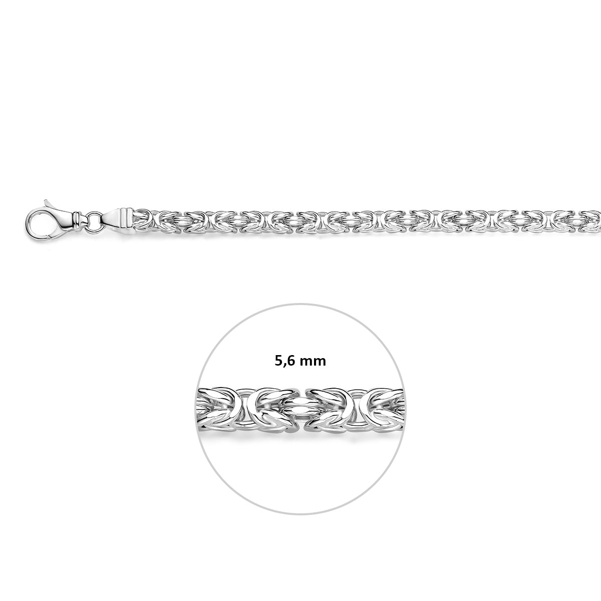 konings 5,6 mm zilver wit