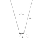 collier strik 41 - 43 - 45 cm zilver gerhodineerd
