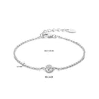 Armband Zirkonia 16,5 + 2,5 cm Silber rhodiniert