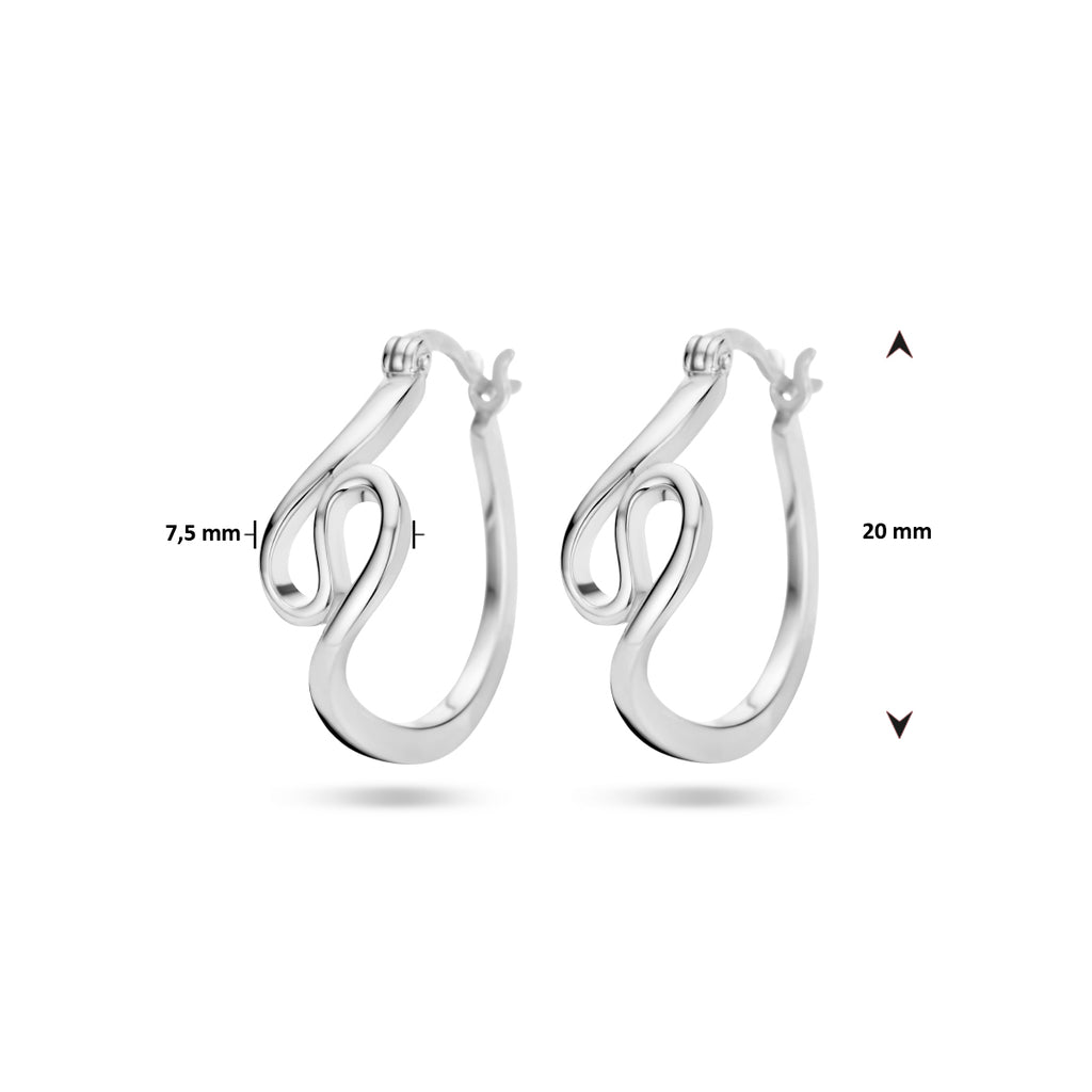 oorringen zilver gerhodineerd