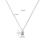 Halskette Bär Zirkonia 36 + 4 cm Silber rhodiniert