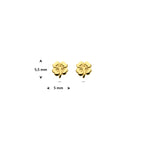 Ohrstecker Kleeblatt poliert/matt 585 Gelbgold