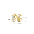 Klappohrringe Zirkonia 11,5 mm 14K Gelbgold