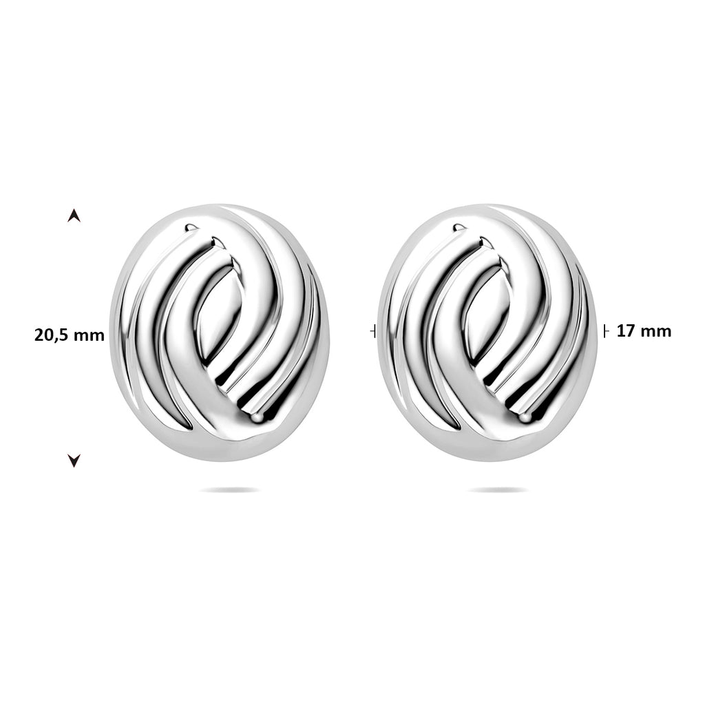 Ohrstecker 20,5 mm Silber rhodiniert