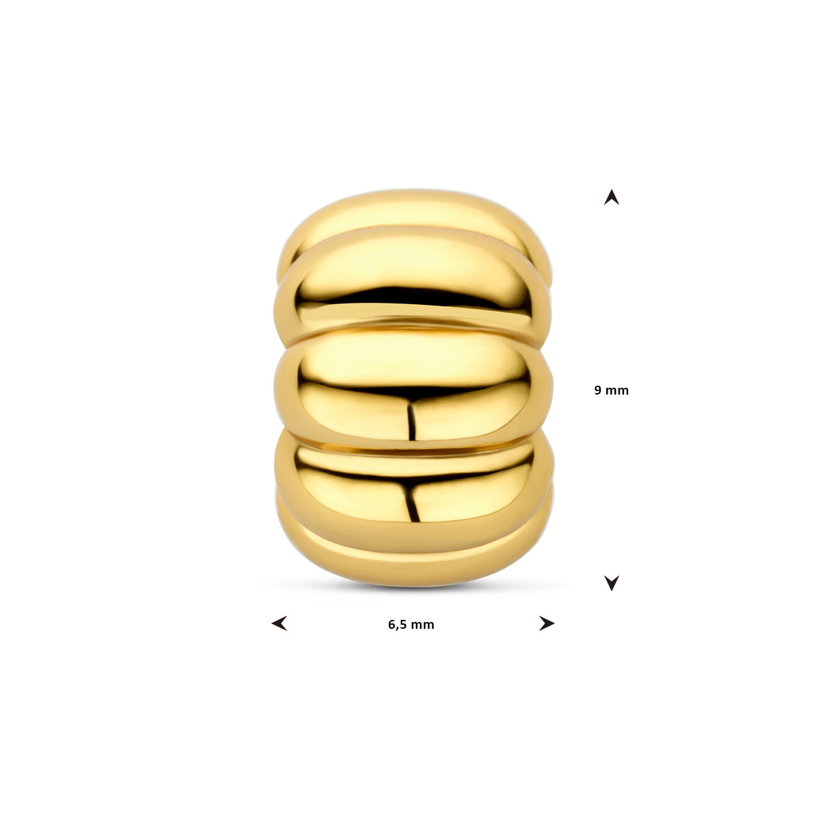 Rondell 9 mm 3 Mikron versilbert (gelb)