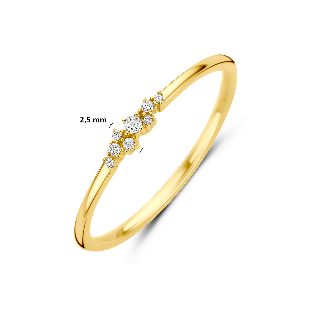 9k ring zirkonia 9K geel